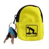 Cpr Yellow Beltloop Keychain Backpack With Faceshield, Gloves, And Cleansing Wipes