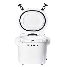 Laka Coolers 30 Qt Cooler W/Telescoping Handle &Amp; Wheels - White