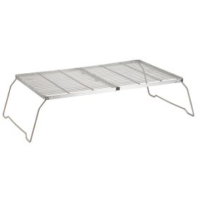 Heavy-Duty Stainless Steel Portable Folding Campfire Grill with Carry Bag