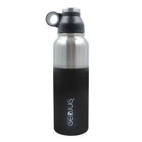 Stainless Steel Vacuum-Insulated Water Bottle (1.1 L; Black/Silver)