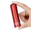 (Wsl) Metal Handheld Red Flashlight With Nylon Wrist Strap