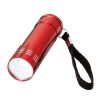 (Wsl) Metal Handheld Red Flashlight With Nylon Wrist Strap
