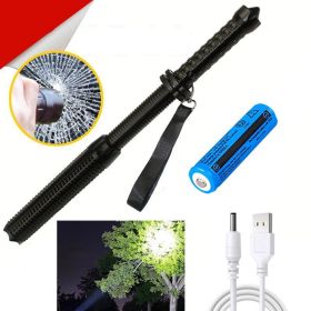 46CM LED Flashlight Hiking Retractable Zoom Security Torch for Camping Lamp Bright(Must Provide A Hazardous Materials Shipping Label For Self-pic