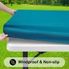 Rectangle Tablecloth, Elastic Fitted Flannel Backed Vinyl Tablecloths for 6ft Folding Tables, Waterproof Wipeable Table Covers for Indoor, Outdoor