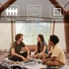 5.72mÂ² Inflatable Camping Tent, Easy Setup 4 Season Windproof Glamping Tent with Mesh Windows & Pump, Outdoor Cotton Tent
