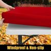 2 Pack Rectangle Picnic Table Cloth, Waterproof Elastic Fitted Tablecloths, Washable Polyester Rectangular Patio Table Cover for Camping