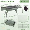 Foldable Charcoal Grill Portable BBQ Grill with Storage Shelf, Carry Handle, Air Vent Design, Chrome-Plated Grill Grate, 10 Skewers