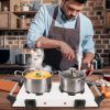 Portable Dual Burner Electric Stove - 2000W Power, 5 Temperature Levels, 5.5in Coils, Fast Even Cooking, Fits Flat Cookware, Ideal for Apartments/RVs