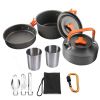 2-3 People Outdoor Teapot Set Pot Combination Camping Folding Pot Cookware Set